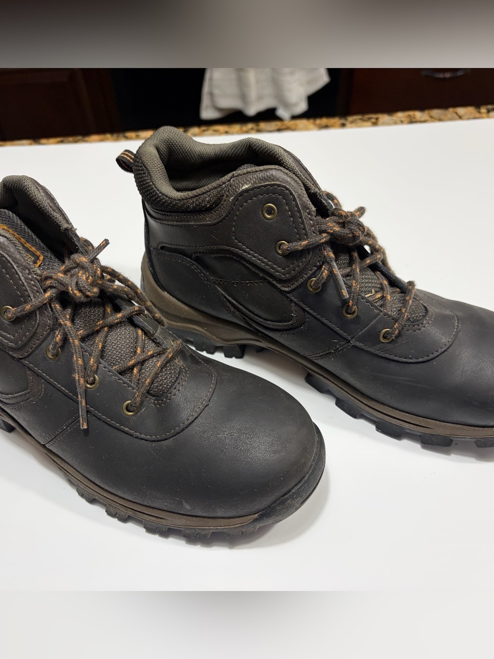 Boy boys Leather Lace-Up hiking Boots